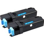 Dell 593-10259 (KU051) ensemble de 2 toner compatibles cyan haute capacité (Paradise Cartouche)
