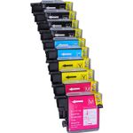 Brother LC1100 ensemble de 10 cartouches d'encre compatibles (Paradise Cartouche)