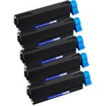 Oki 44574702 ensemble de 5 toner compatibles noir (Paradise Cartouche)