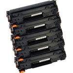 Canon 712 ensemble de 5 toner compatibles noir (Paradise Cartouche)